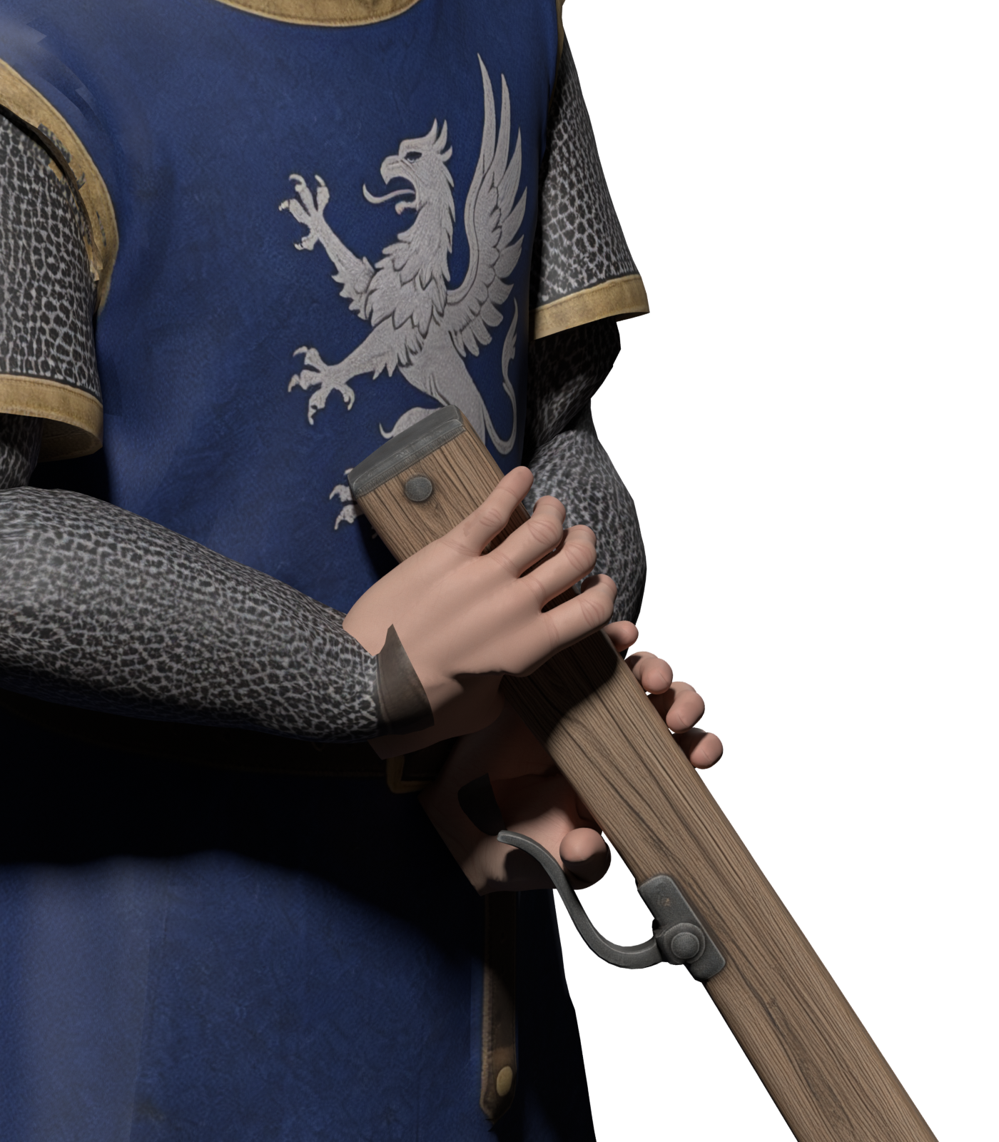 Close-up of the same candidate, showing cuff points and contact still needing repair