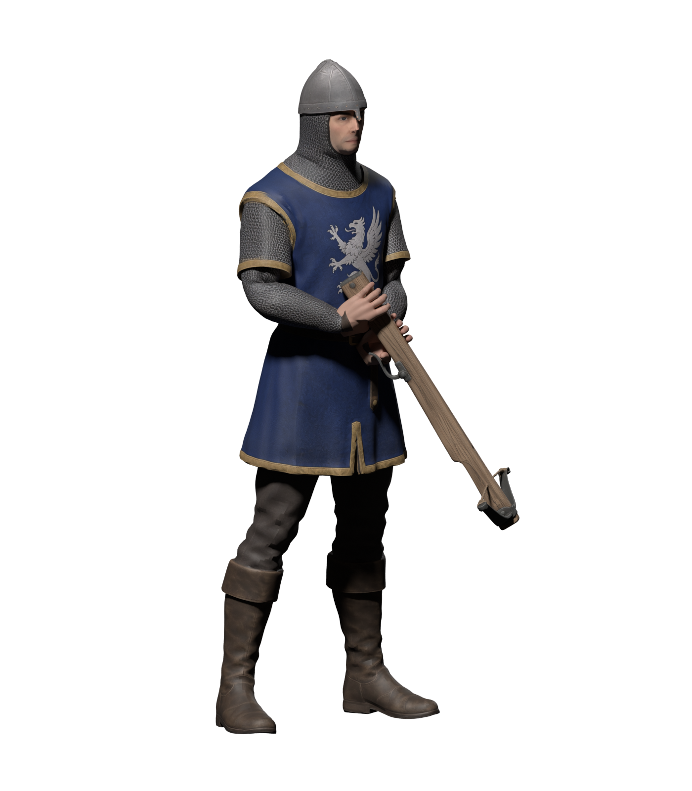 1400×1600 Blender still of the assembled body and new hands; a candidate, not an in-game result