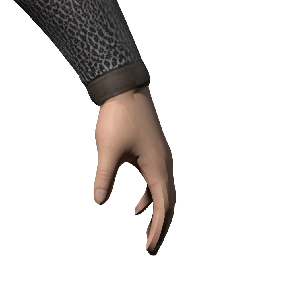 Original hand from body 175, with partially fused fingers