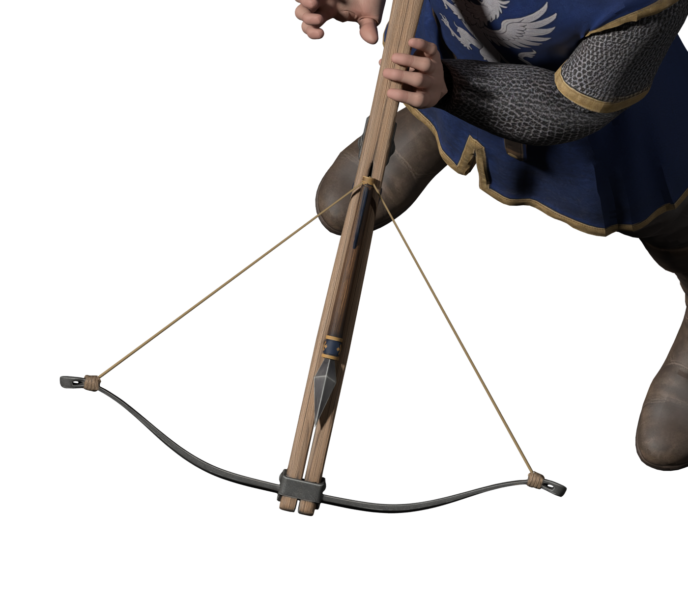 Rejected early trial: moving the string centre without bending the limbs stretched the cord