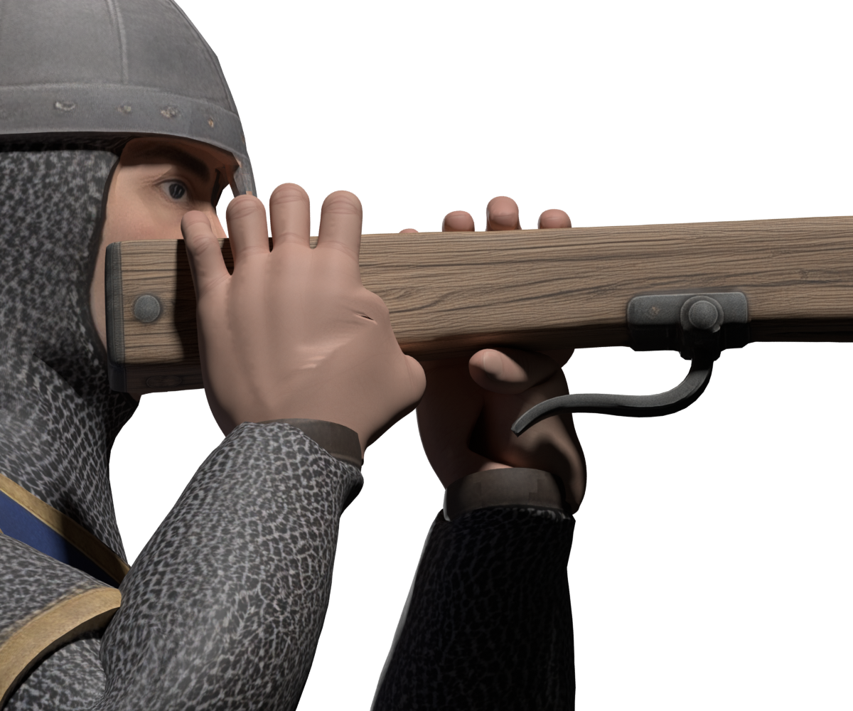Candidate 314 before the grip revision: the index finger cannot operate the lever