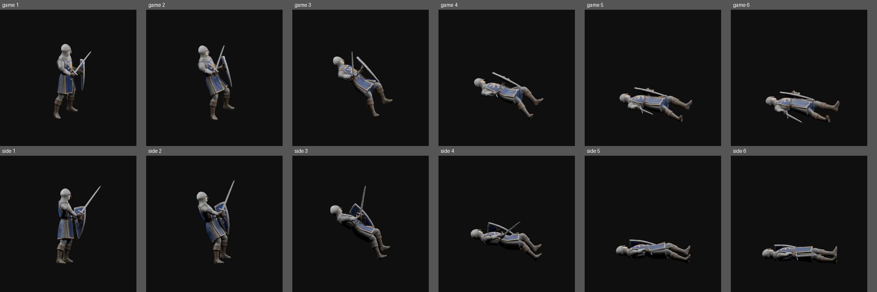 Rejected first fall, with suspended equipment