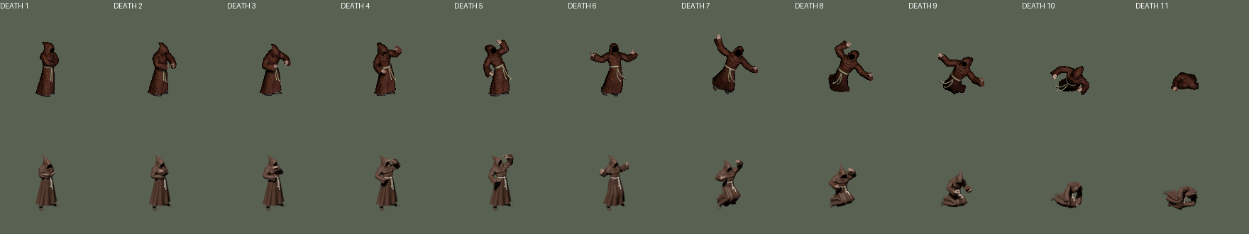 Original death sequence above the new failed body trial