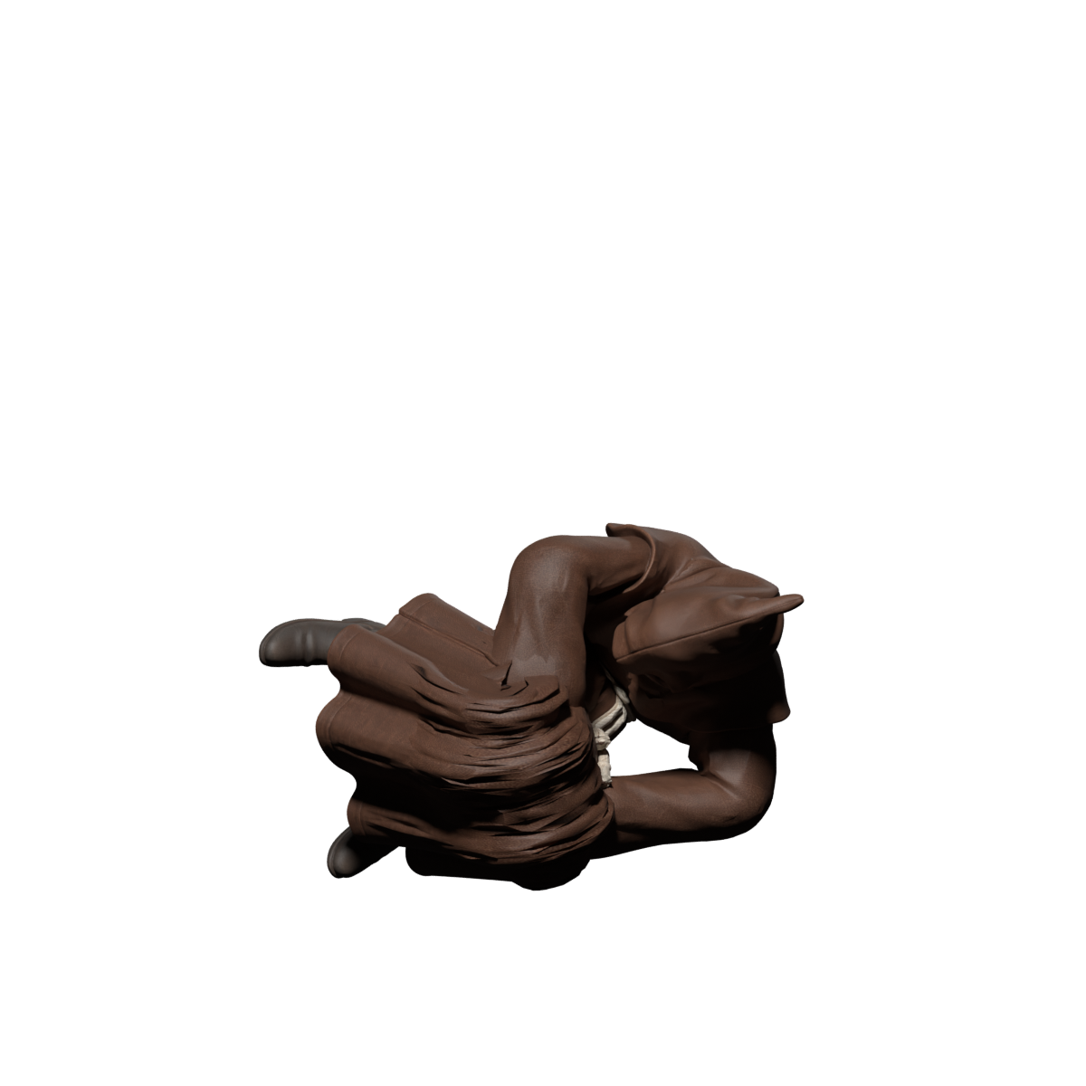 Rejected volume-preserving skinning trial, actual Blender still