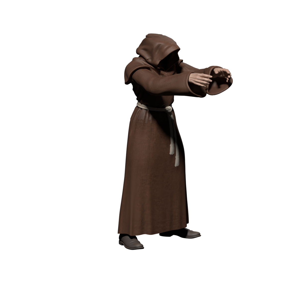 Front-cast body draft, actual high-resolution Blender still; spell effects are absent