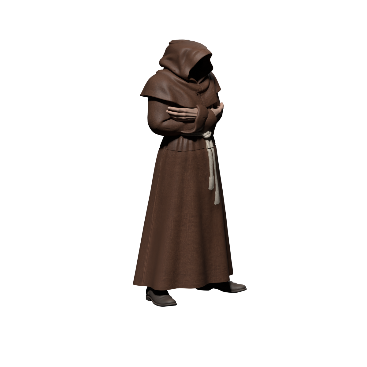 Rejected broad-overlap trial with a dark line across the waist, actual Blender still