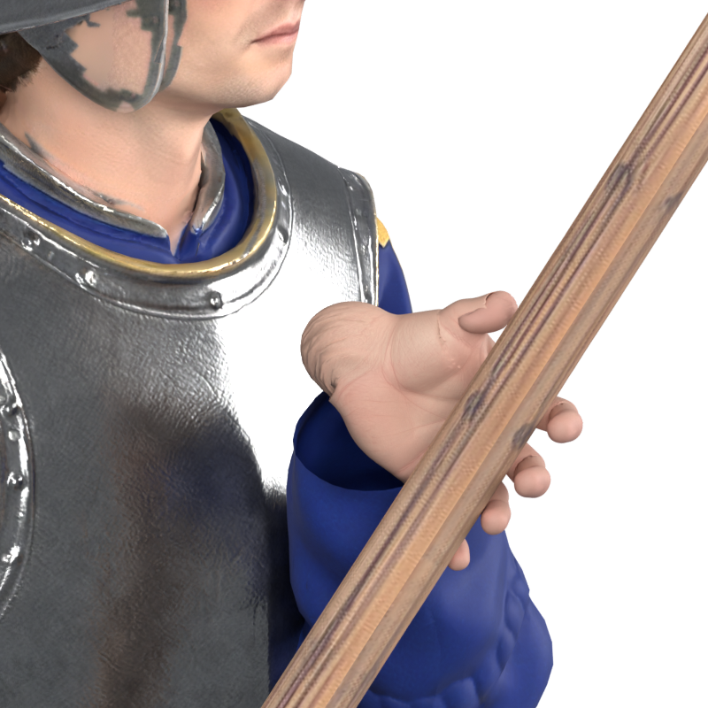 Revised left contact, actual 800 × 800 Blender still; only this pose was checked