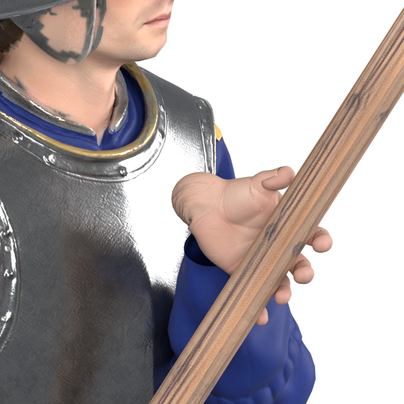 Narrower left cuff, actual 800 × 800 Blender still
