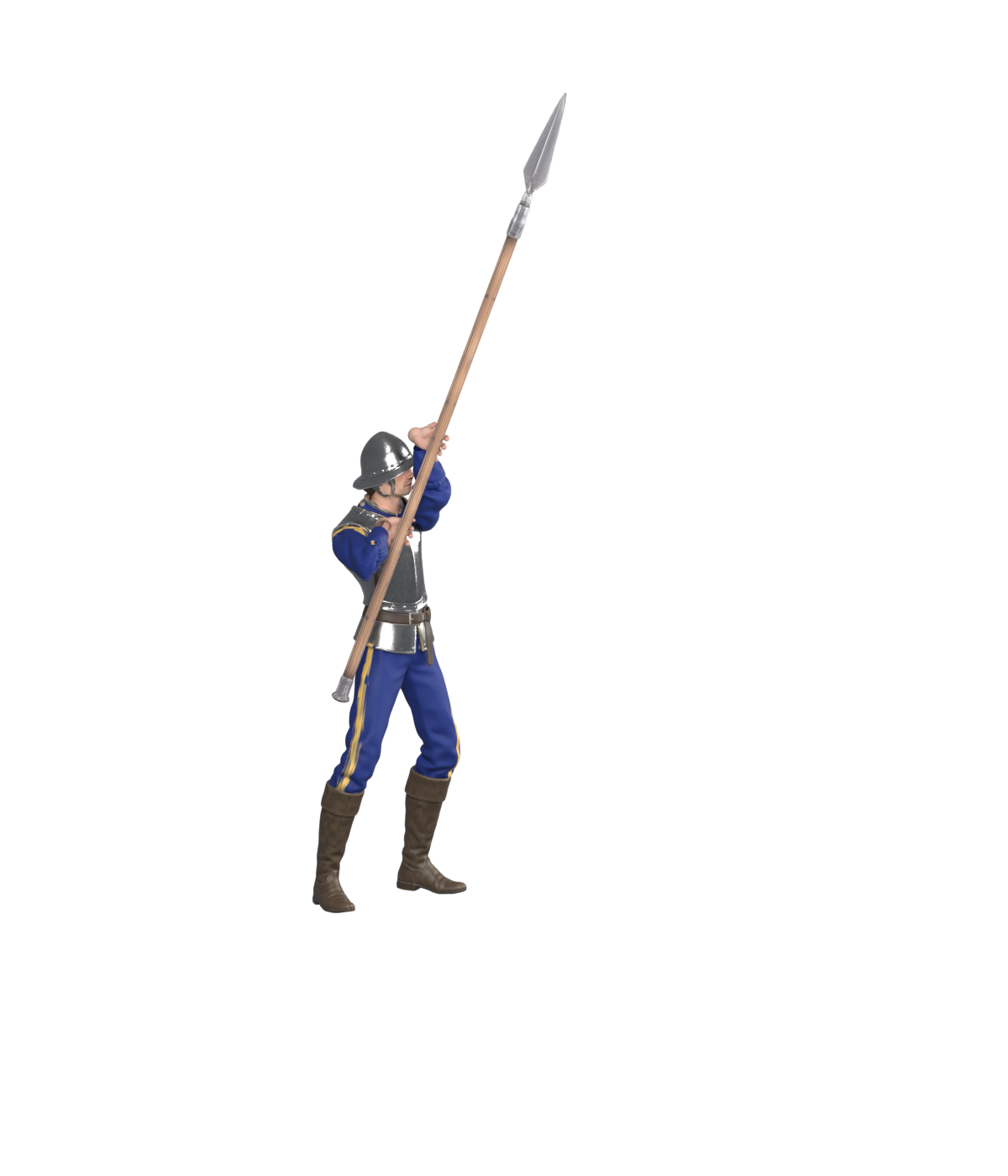 Upward draft, actual Blender render; left-sleeve intersection remains