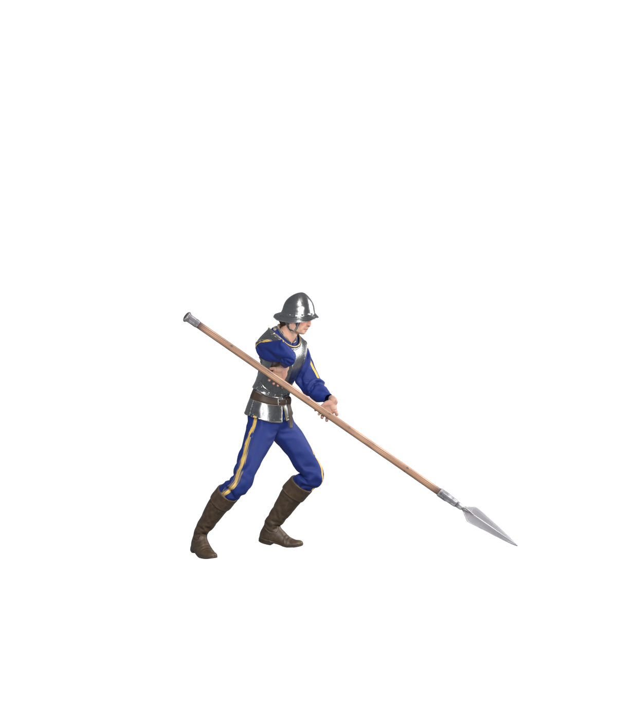 Downward trial with clear sampled surfaces but an awkward elbow, actual 1200 × 1400 Blender still; rejected