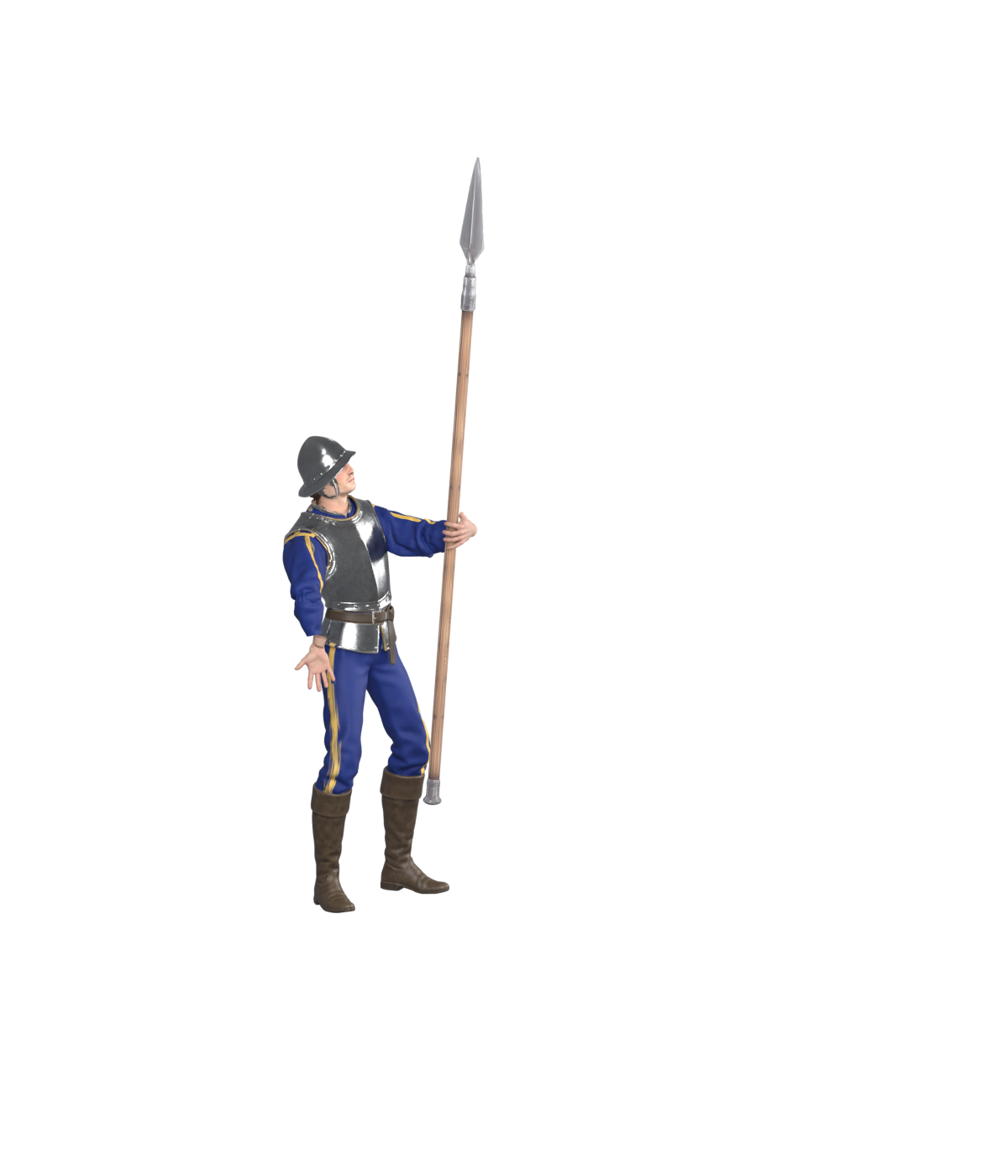 Peak recoil, actual 1200 × 1400 Blender still; uninstalled action draft