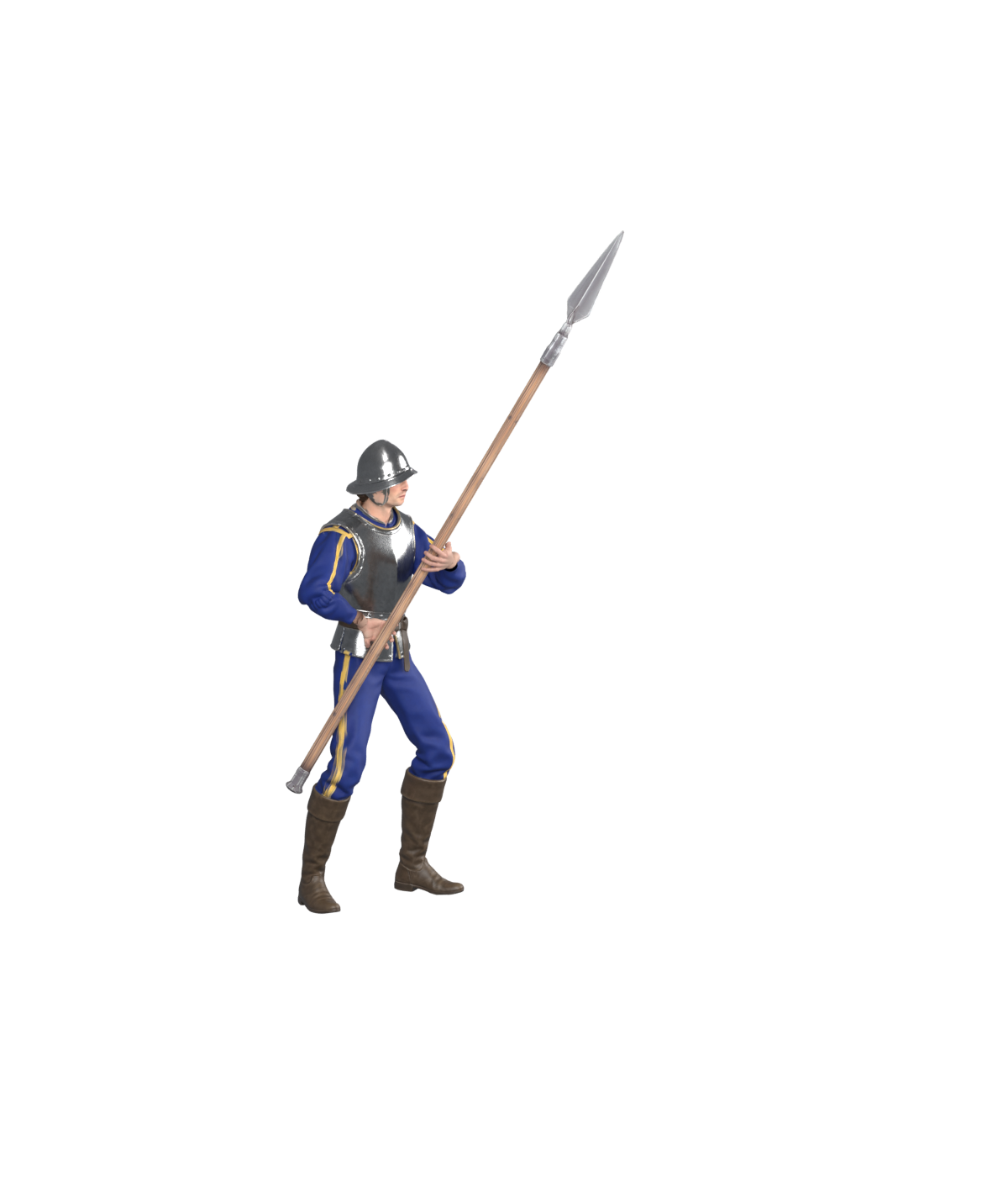 First step, actual 1200 × 1400 Blender still; uninstalled walking draft