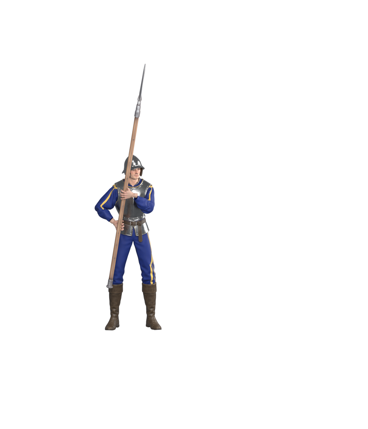Front-facing turn pose, actual 1200 × 1400 Blender still; not installed