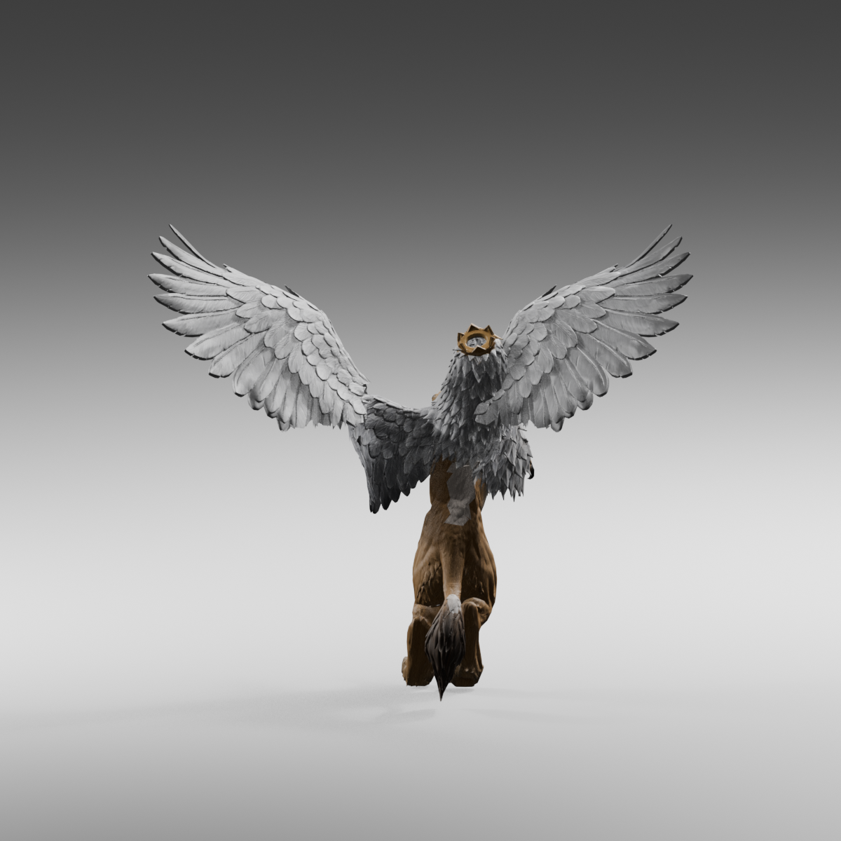 Rear assembly view, actual Blender still; neither an in-game screenshot nor animation acceptance