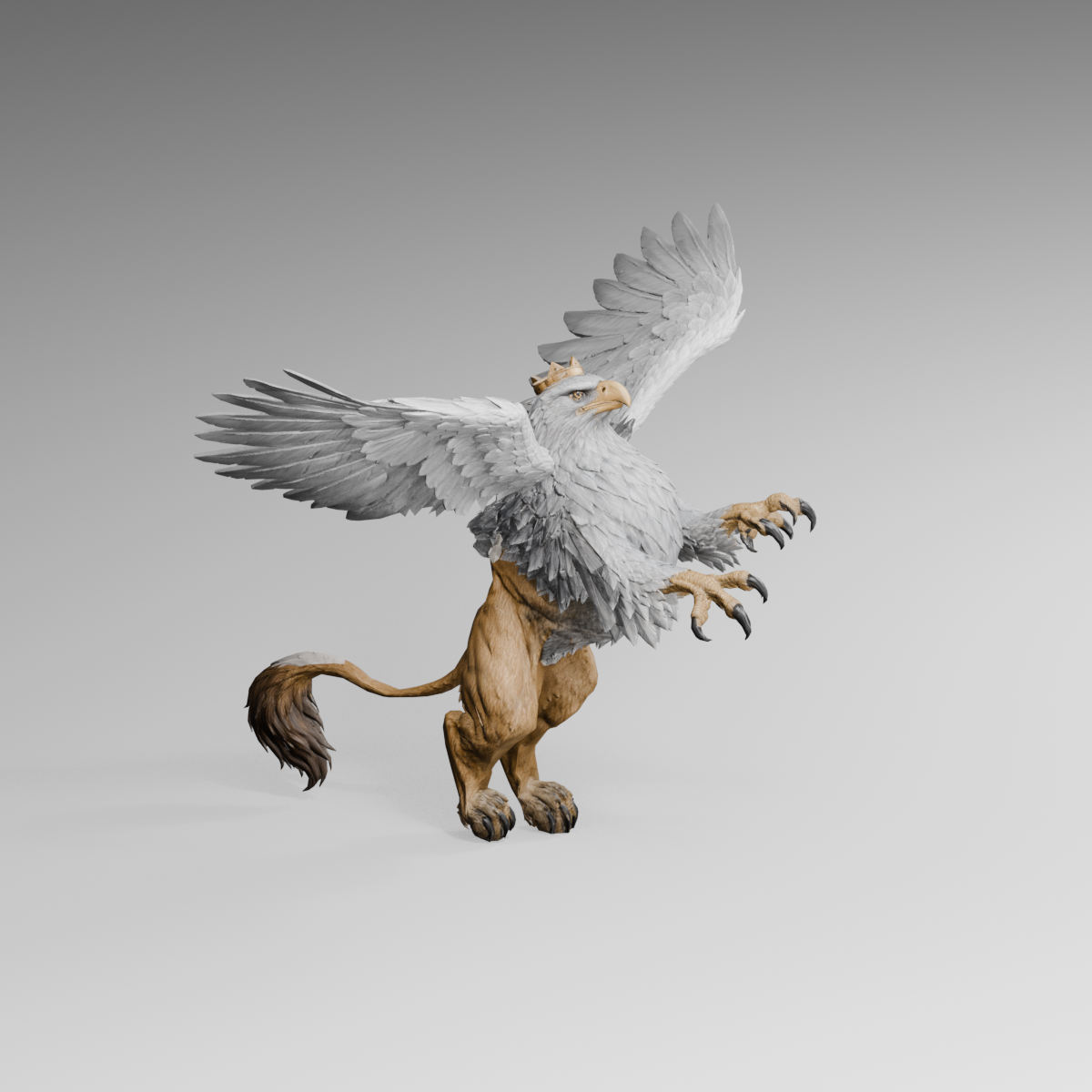 Defence wing spread, actual Blender still; not an installed game animation