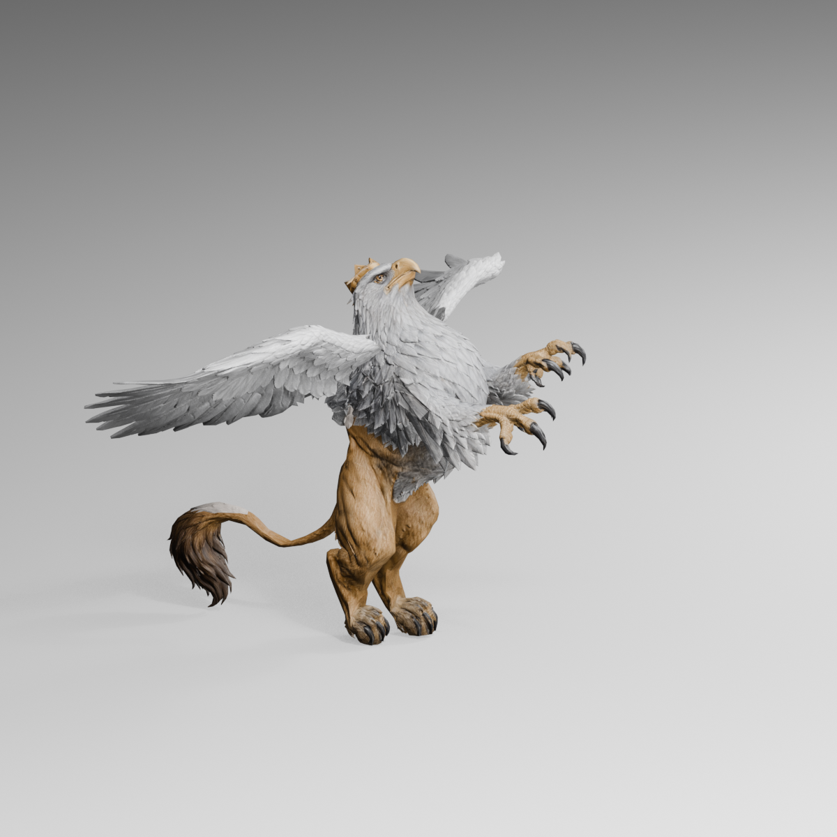 Hit reaction with independent head motion, actual Blender still