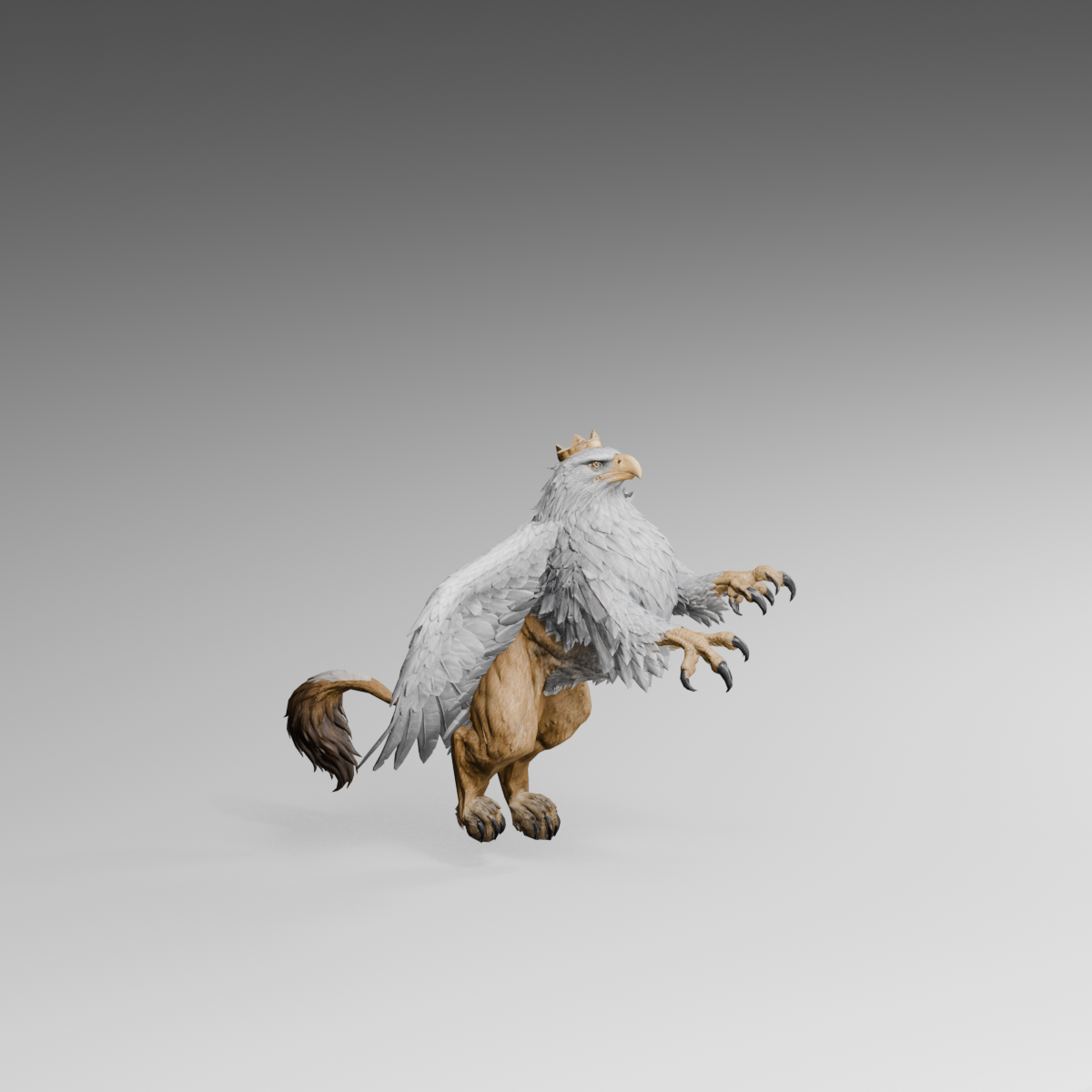 Landing recovery toward the folded stance, actual Blender still