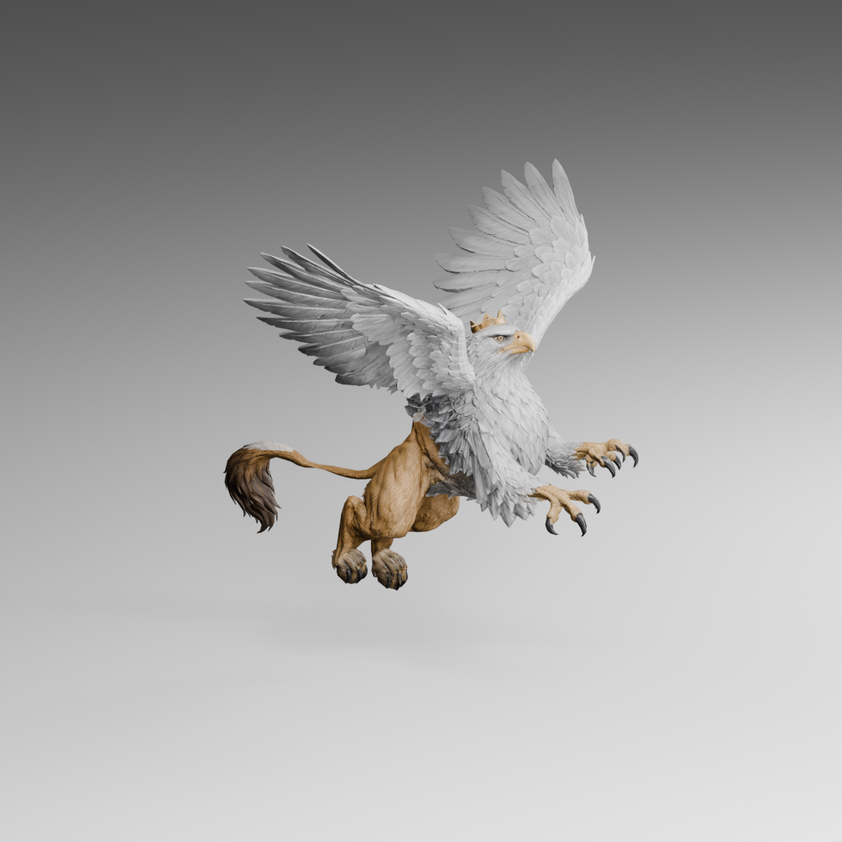 Takeoff wing lift, actual 1200 × 1200 Blender still