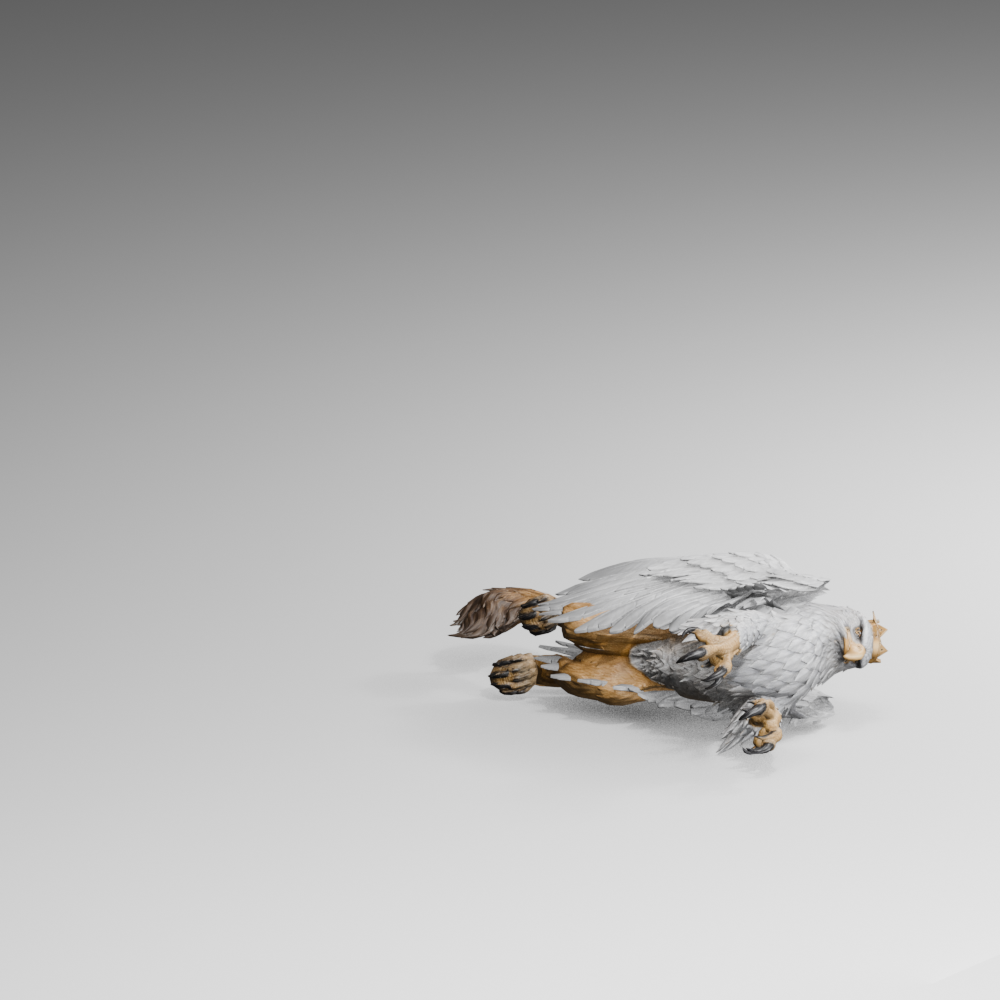 Resting draft after flattening the wing planes, actual Blender still; not installed
