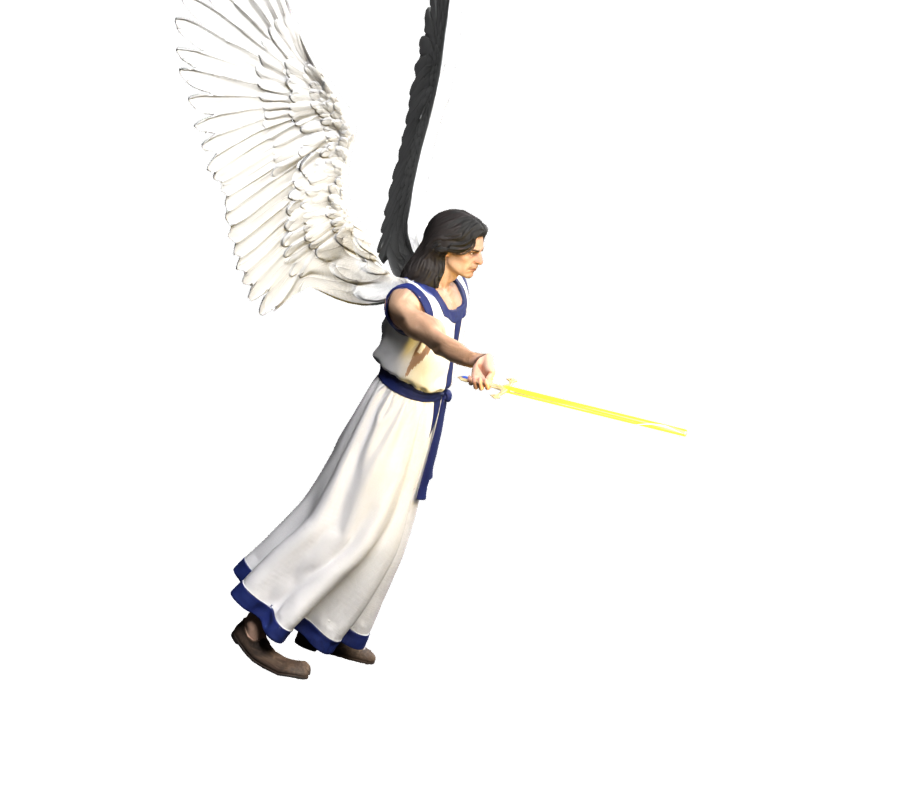 Angel sword light, an actual Blender still from the scene installed in 0.27.36