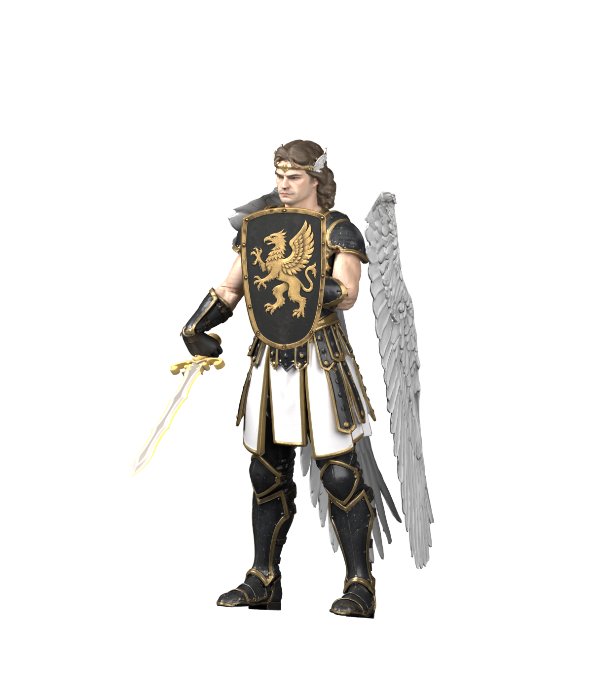 Archangel body update, an actual high-resolution Blender still. This assembly matches the body and equipment in 0.27.34 and retains the existing wings.