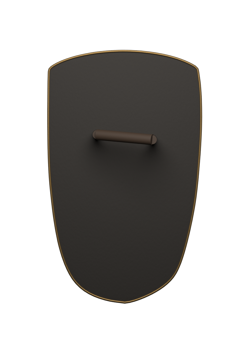 High-resolution Blender still of the corrected plain back, grip and geometric rim