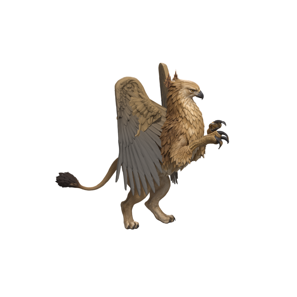 Blender still of the Griffin with larger wings; the corresponding revision is installed in 0.27.24, not an in-game capture