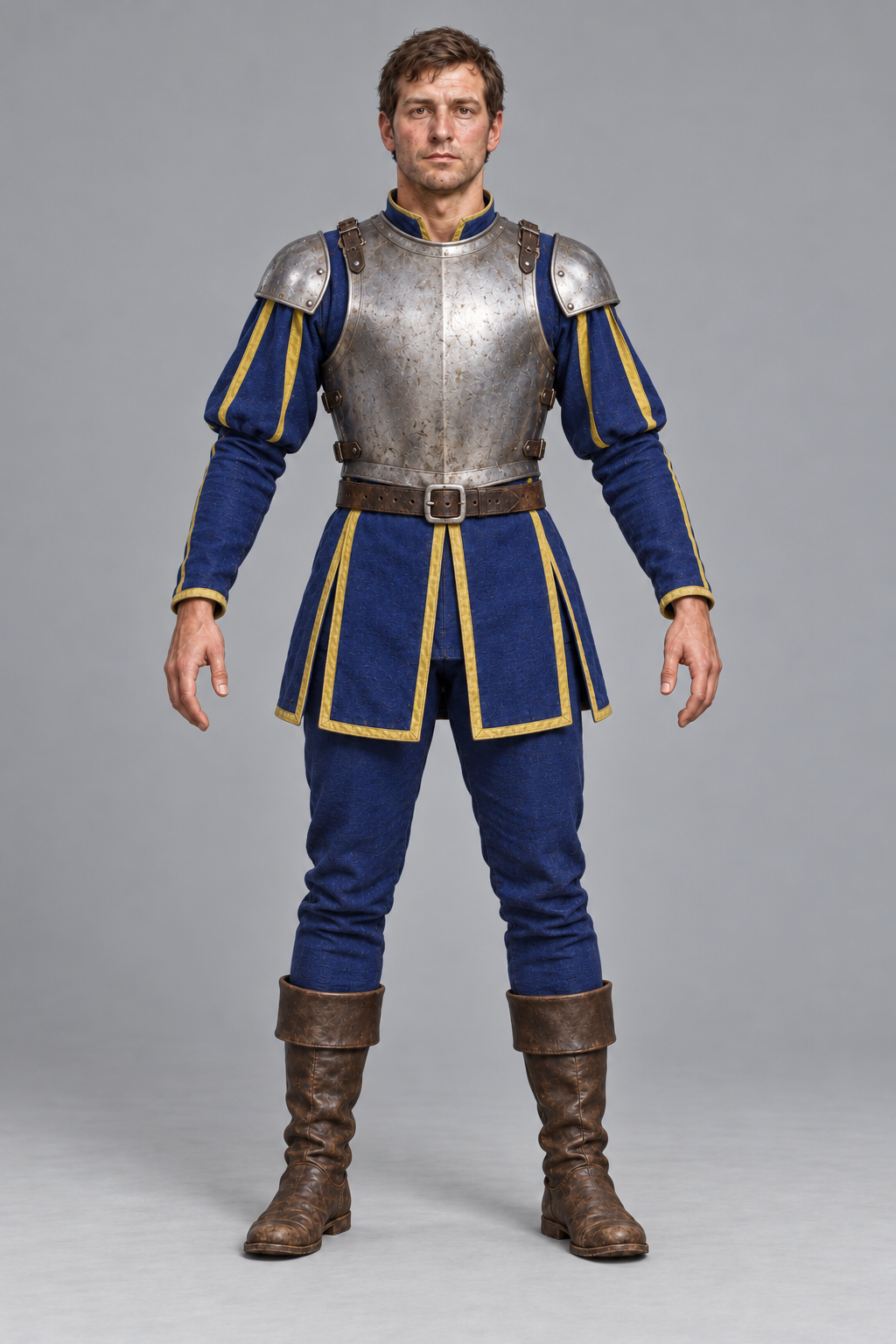 Revised Pikeman modeling concept; corresponding Blender stills appear above, recorded before the edging repair; the revised version is installed in 0.27.26