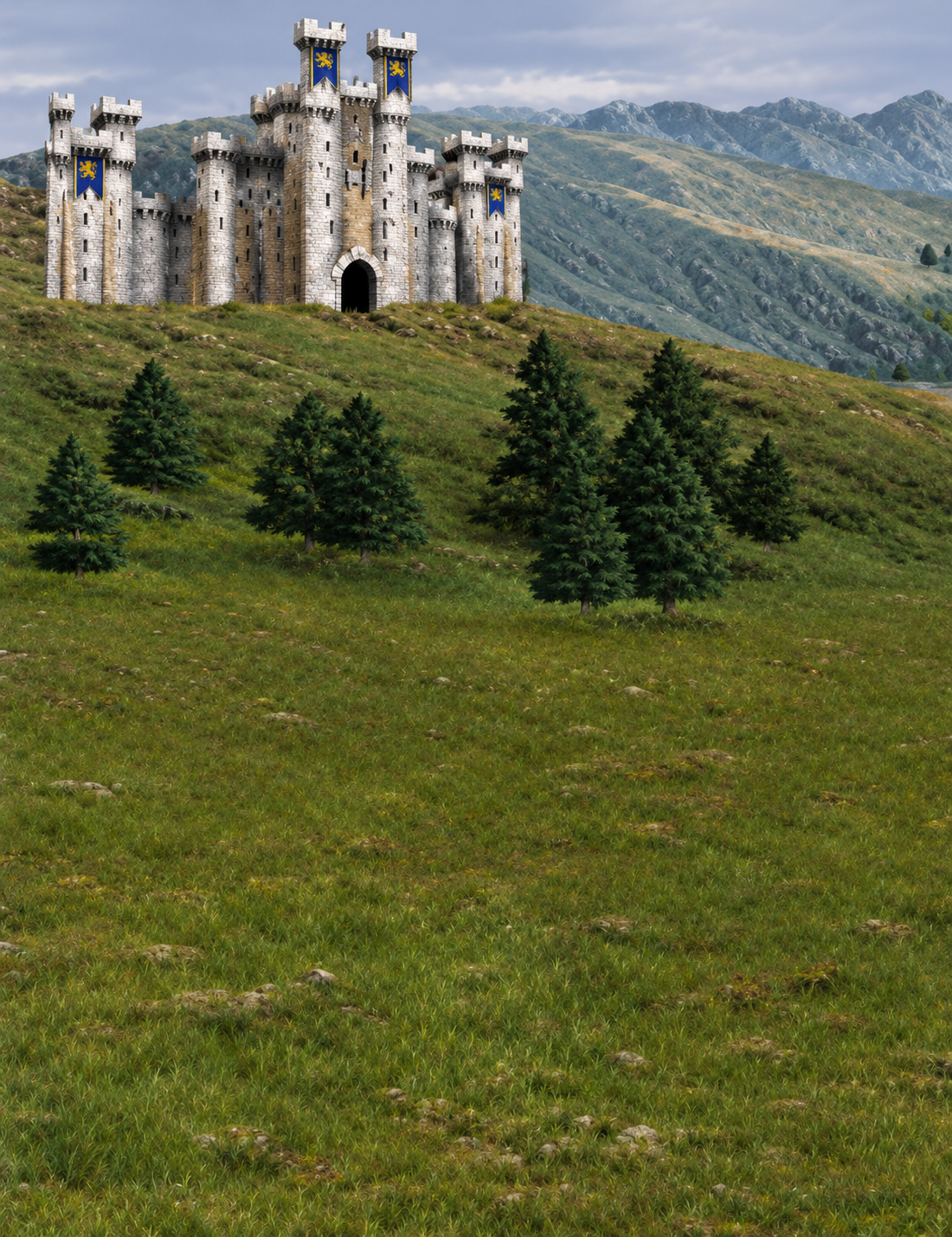 Generated static restoration of the original Castle creature backdrop