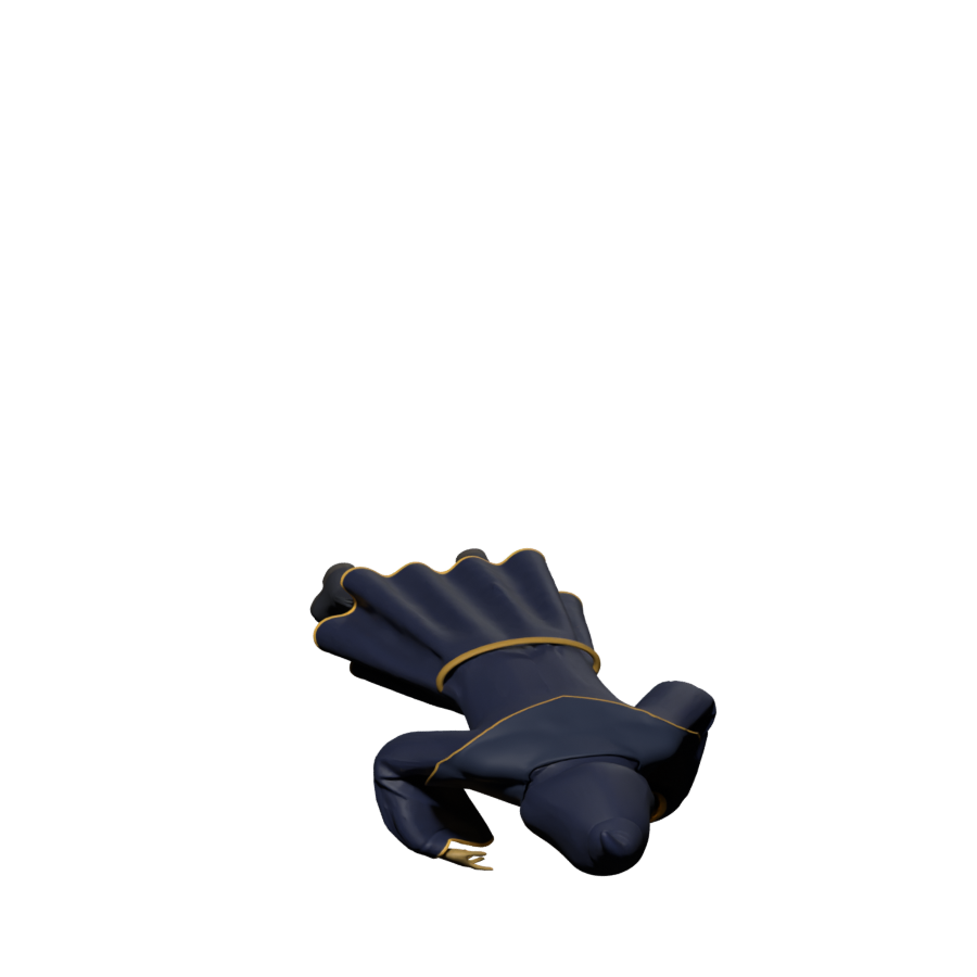Death ending after repairing mantle root following, high-resolution Blender still; pose remains unfinished