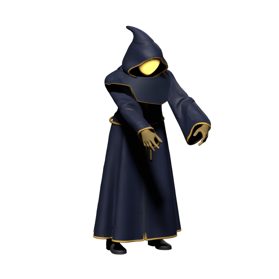 Sixth downward casting frame, high-resolution Blender still