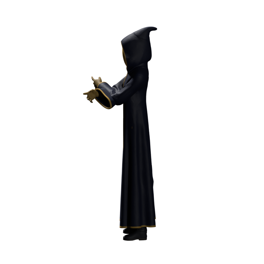Side view of the same Blender pose probe
