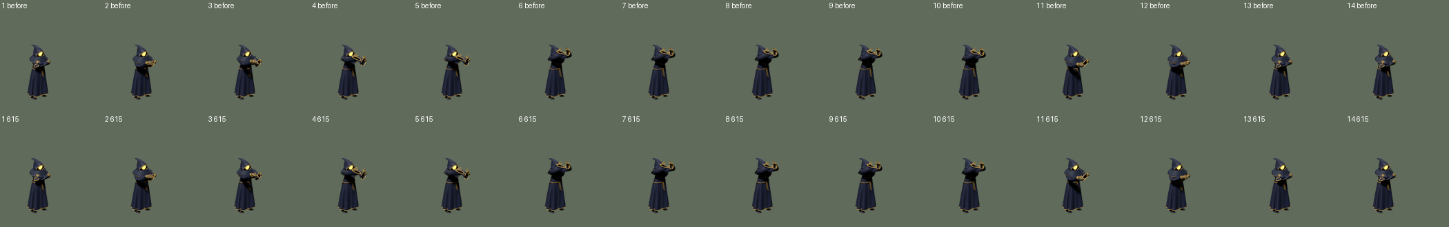 Full fourteen-frame corrective trial, not adopted