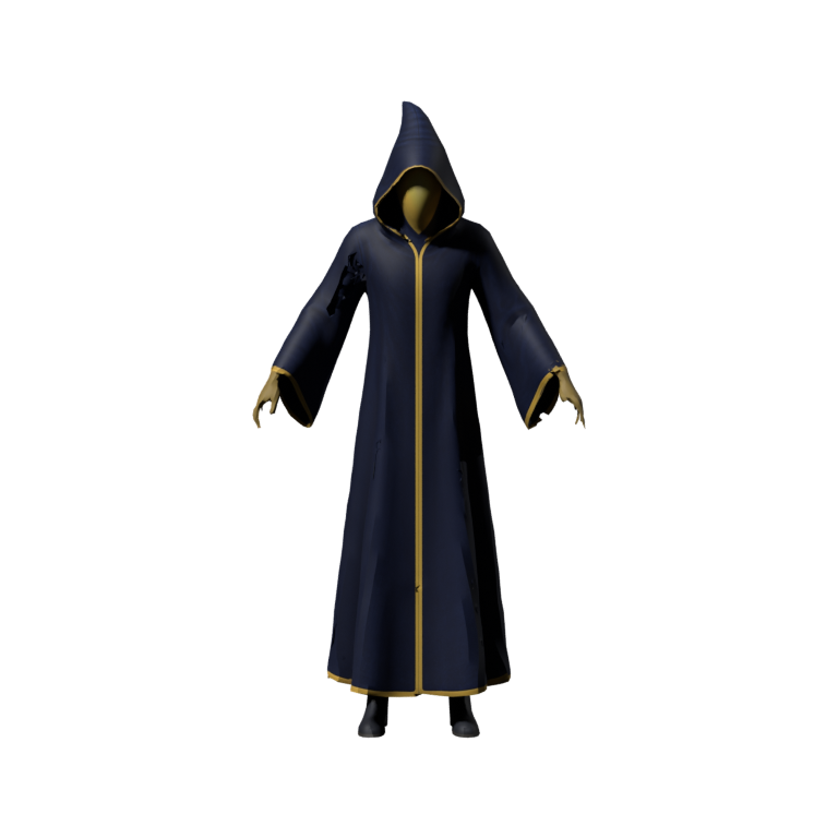 Actual Blender front render of the new Meshy candidate, with visible holes