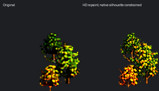 HD autumn twin-tree comparison