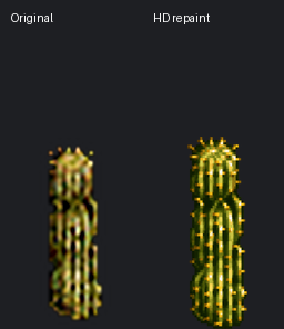 HD column-cactus comparison
