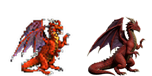 Native and Blender Red Dragon loop samples