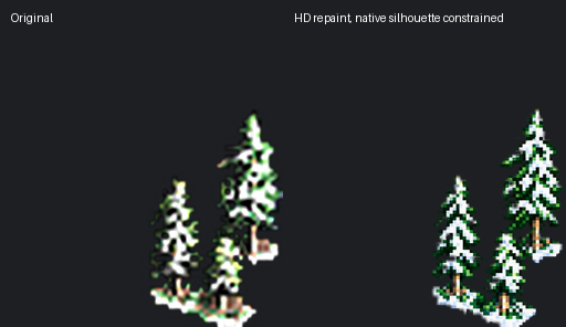 HD snow twin-pine comparison