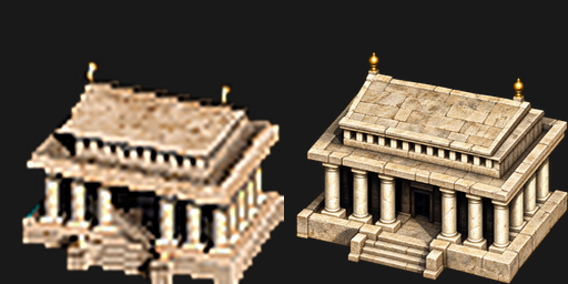 Native and final Temple redraw