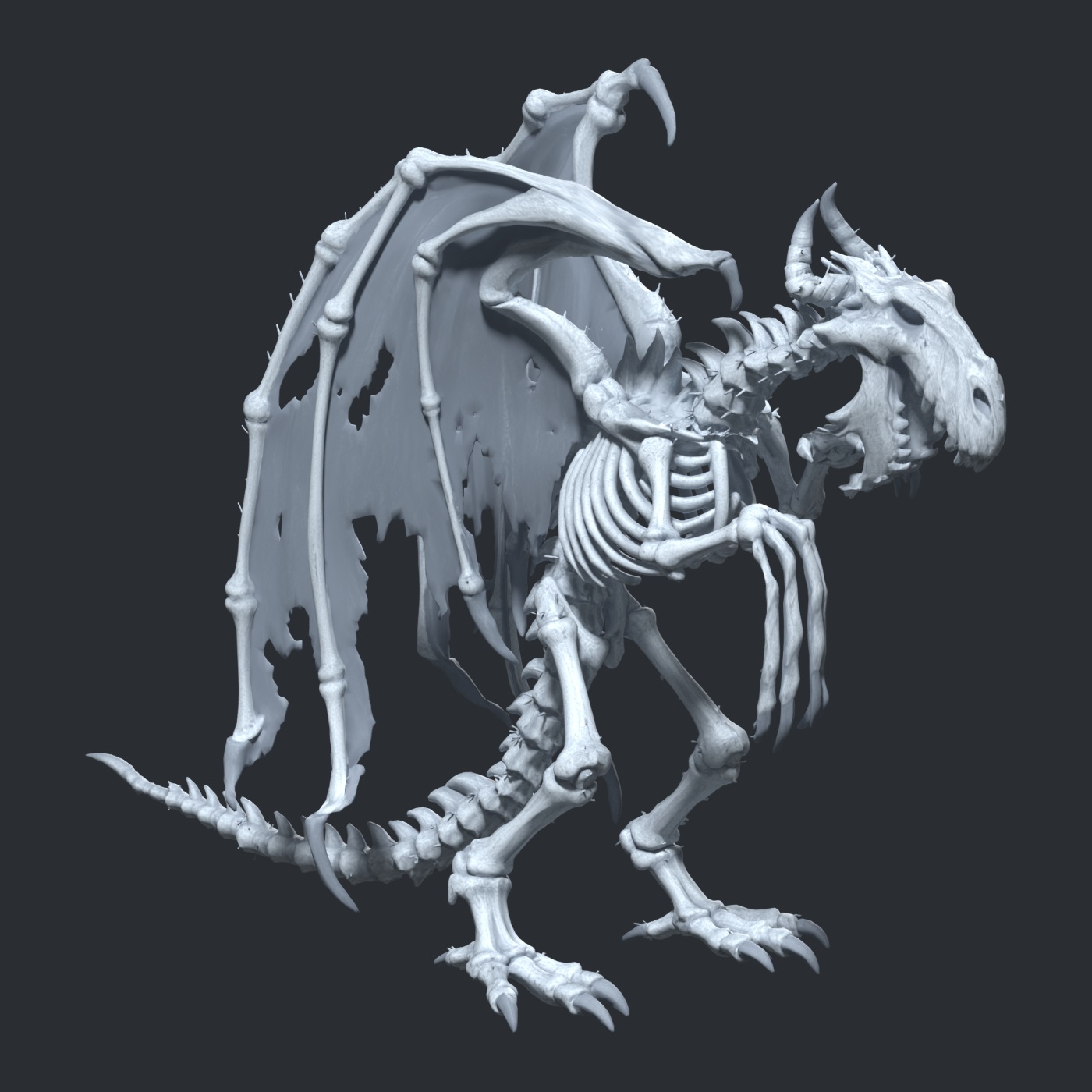 Ghost Dragon bite: high-resolution Blender still from the final scene