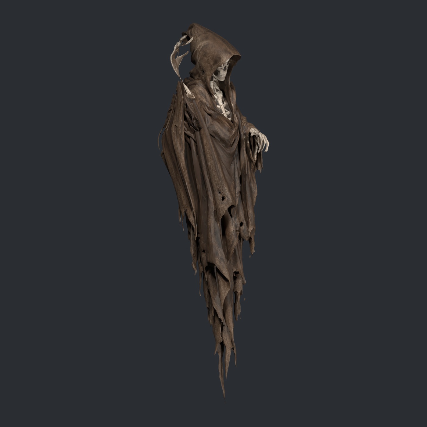Wight raised claw: 1400×1400 Blender still from the final scene