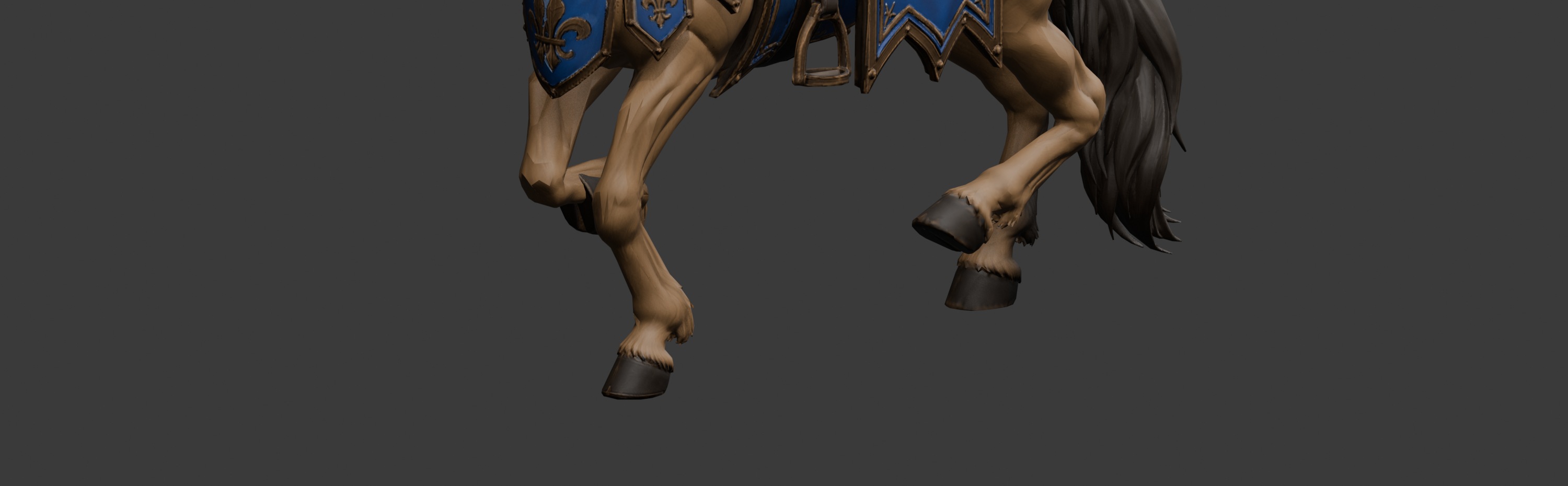 Hoof reference from the existing Castle cavalry Blender scene