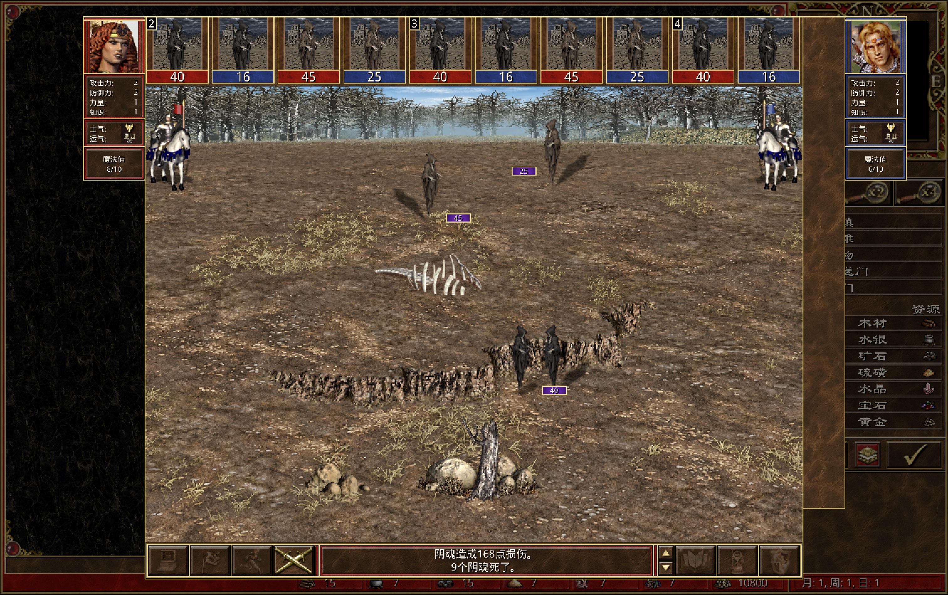 Actual VCMI Wight/Wraith test battle using 0.12.6