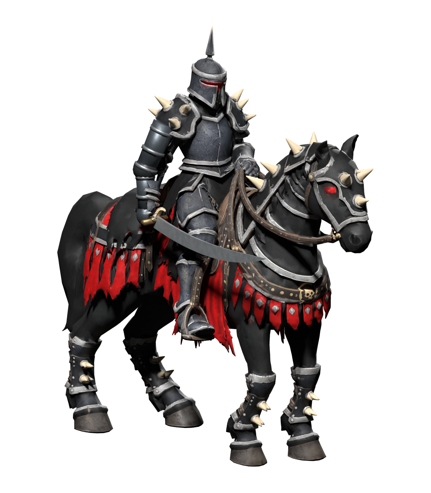 Dread Knight with the revised arm, Blender still