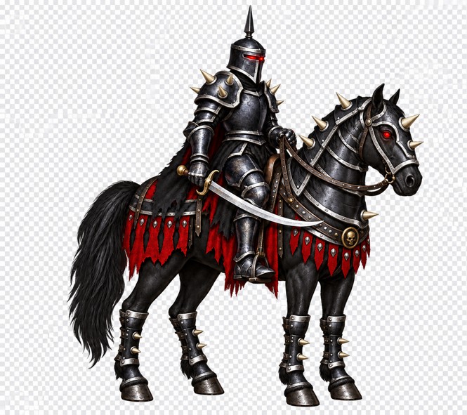 Rejected Dread Knight draft with a painted checkerboard