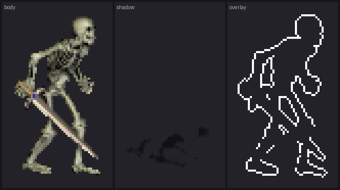 One DEF frame split into three layers